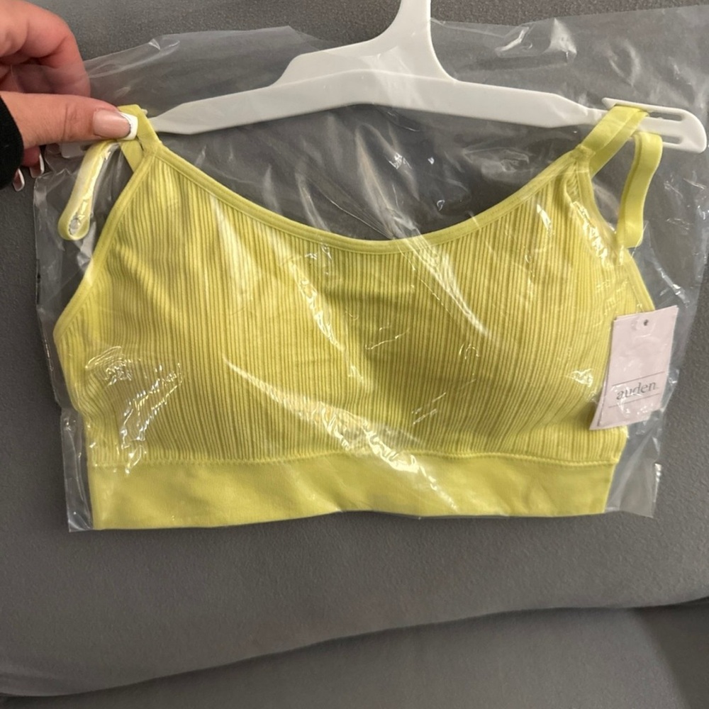 Yellow Ribbed Bralette